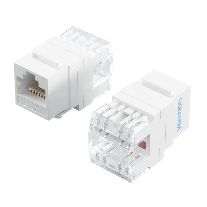 Vention NETWORK Keystone Jack CAT6 UTP 180 degrees White IRHW0 — image 1