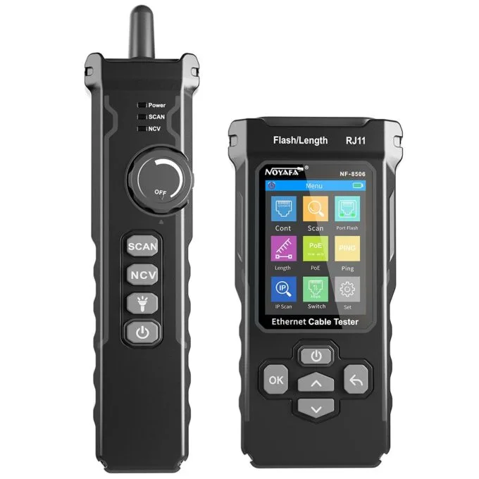 Noyafa Multi-Function Cable Tester with PoE Detection, Cable Length Measurement, Port Flashing, PING Testing & NCV Function NF-8506 — image 1