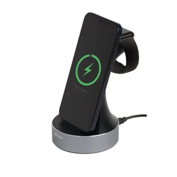 Verbatim Charger Desktop Wireless Qi MFI 2in1 Apple Devices WCS-01 — image 1