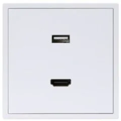 HDL Panel TILE SERIES Ivory White 1xUSB-A 1xHDMI