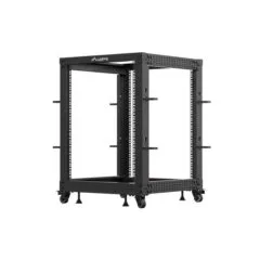 Lanberg Open Rack 19" 15U Adj.Depth 600-1000mm Black