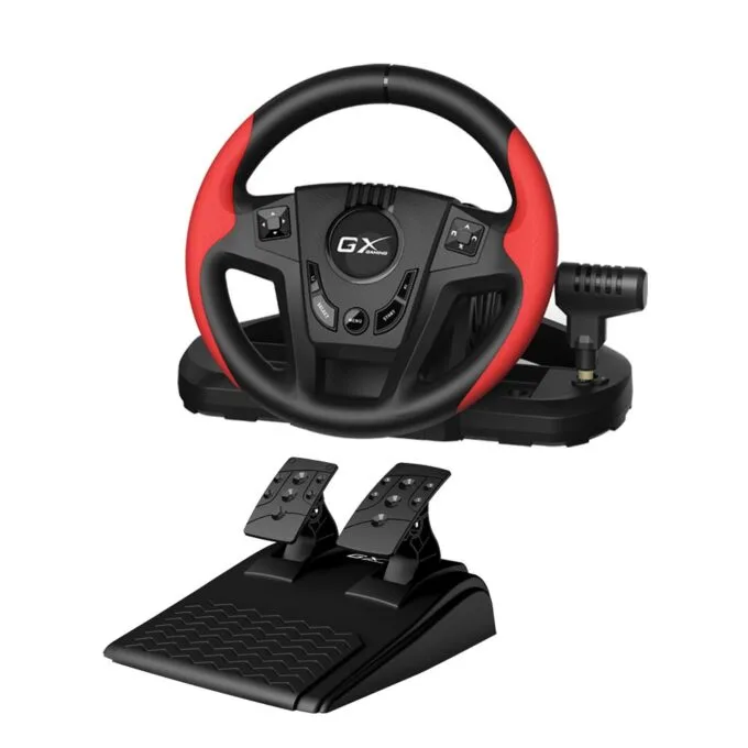 Genius Gaming Wheel Vibration-Gears-2xFoot Pedals PC/PS3/PS4 SpeedMaster — image 1
