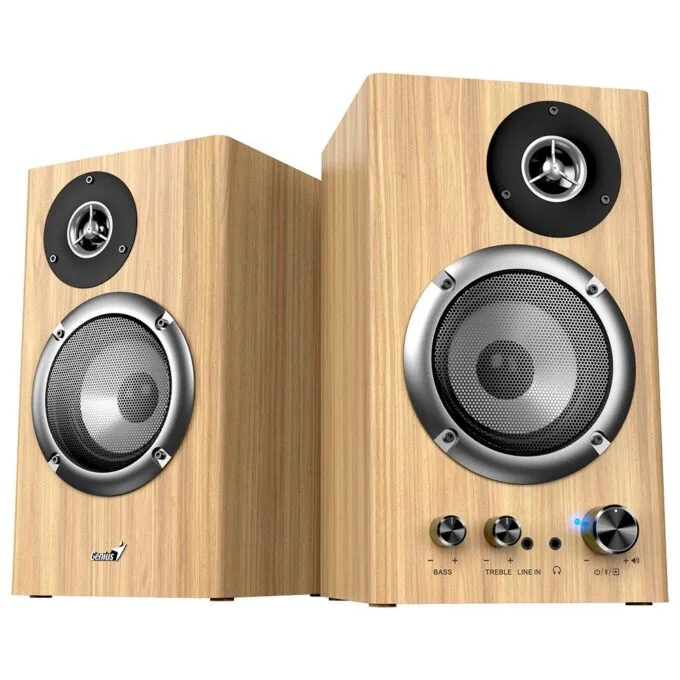 Genius PC Speakers 2.0 50W Aux & BT SP-HF1812BT Pine Wood — image 1