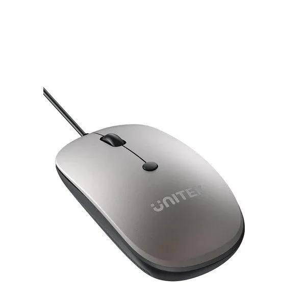 Unitek Mouse Wired USB-A SlimTrack T060 Space Grey — image 1