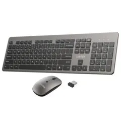 Unitek IT Keyboard & Mouse Combo Wireless 2.4GHz English SlimDuo T054 Space Grey