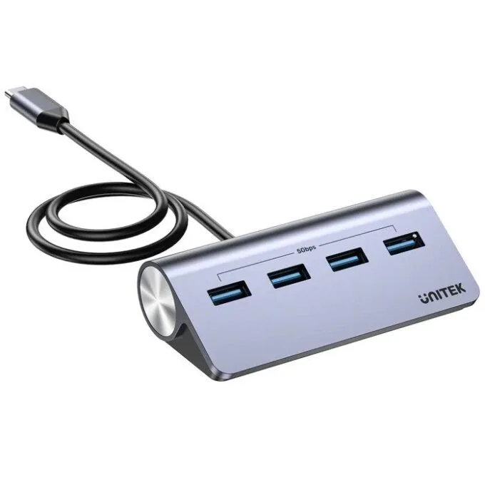 Unitek USB-C Hub 4xUSB-A 5Gbps & USB-C Power Port & 80cm Cable H1337B — image 1