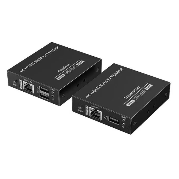 Lenkeng KVM HDMI Extender over Ethernet 4K60Hz 70m Loop POC LKV565KVM-P — image 1