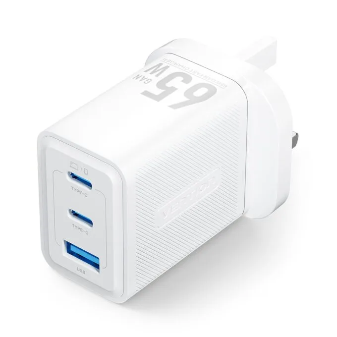 Vention Charger Wall GaN 65W 2xUSBC 1xUSBA White FERW0-UK — image 1