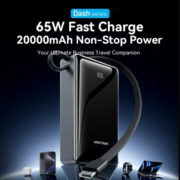 Vention Powerbank 20000mAh 65W+Built-in USBC FKDM0 — image 4