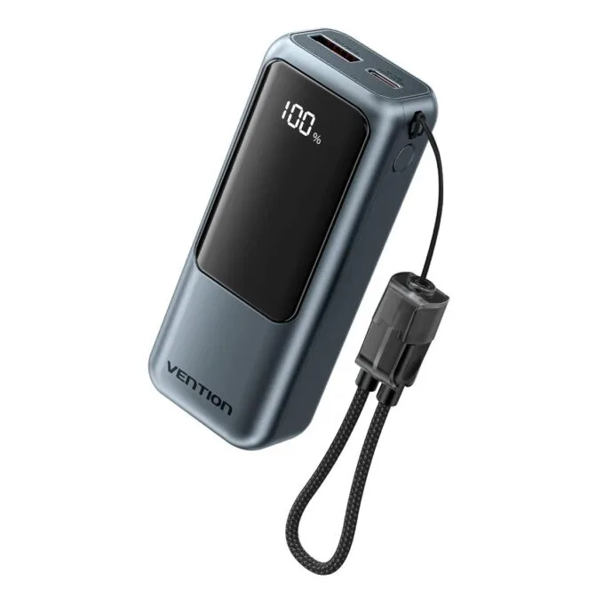 Vention Powerbank 10000mAh 22.5W Built-in USB-C Lanyard + Display FKOH0 — image 1