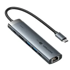 Vention HUB USB-C 1xUSB-C 3.2/2xUSB3.0/HDMI 4K60Hz/Gb/PD TGNHB