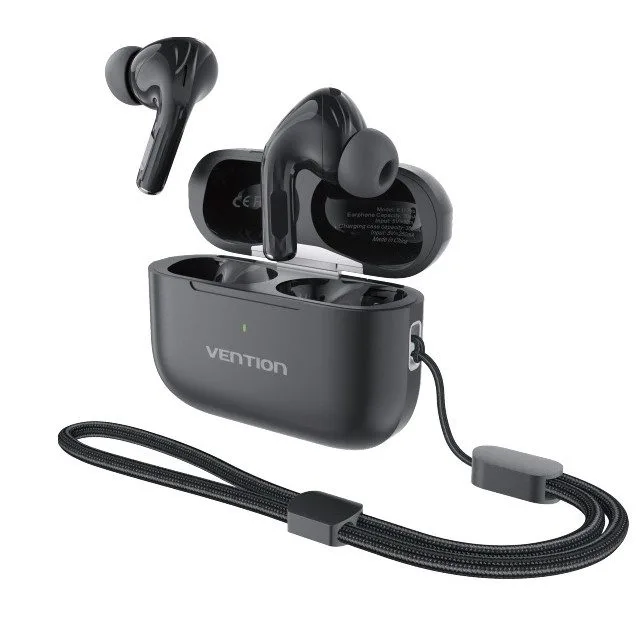 Vention Earphones BT TWS InEar ANC +Wireless Charging ECHO LITE E11 Pro Black NBVB0-Pro — image 1
