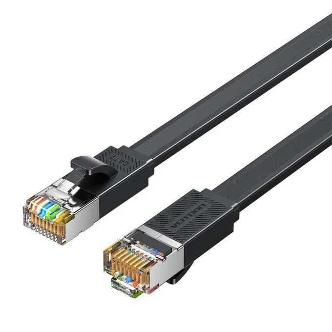 Vention NETWORK Cable CAT7 Flat 15.0m Black ICGBN — image 1