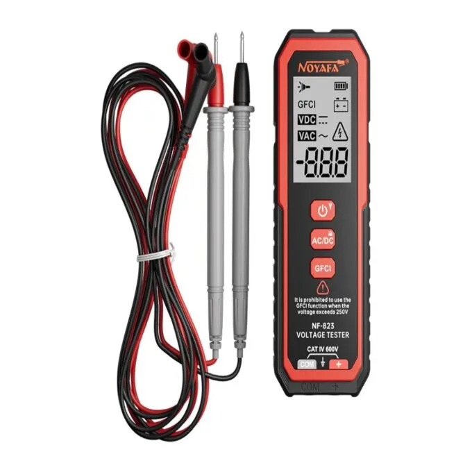 Noyafa Voltage Tester for AC/DC Wide Voltage Range, GFCI Functionality with LED Light NF-823 — image 1