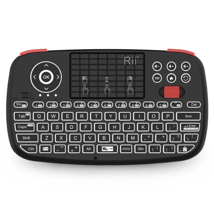 Rii Mini Keyboard Wireless 2.4GHz & Bluetooth with Touchpad, Scrollwheel, Media & L/R Keys i4 — image 1
