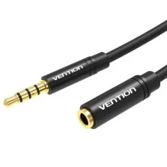 Vention AUDIO 3.5mm M-F Extension Cable Metal & Braided 1.0m BHBBF