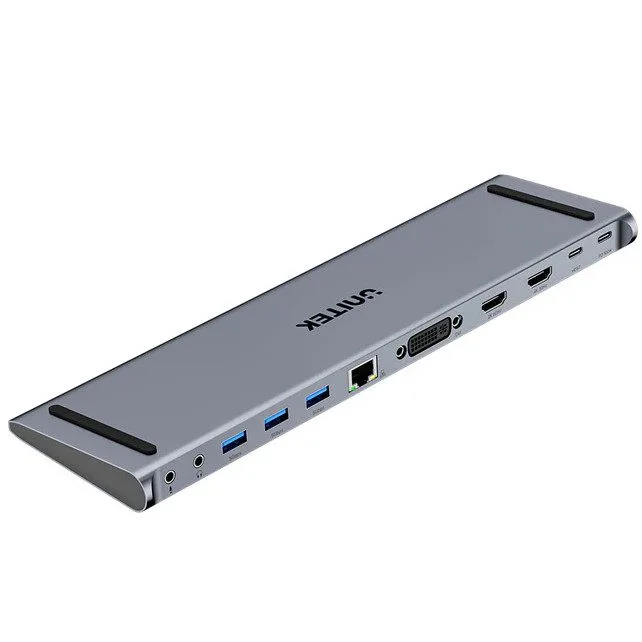 Unitek USB-C Hub Docking Station 11in1 USB3.0 2xHDMI/1xDVI/Gb Lan/Audio/PD100W D1147A — image 1
