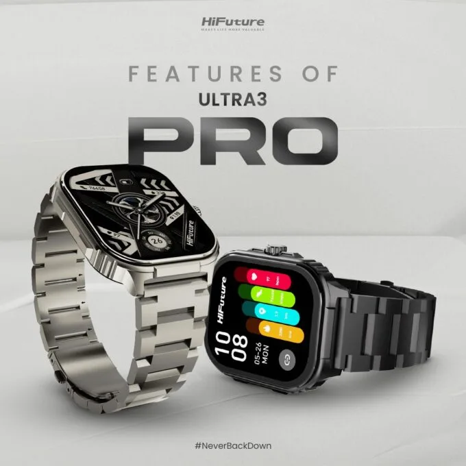 HiFuture Luxury Sport SmartWatch ULTRA 3 Pro Stainless Steel AMOLED Black — image 2