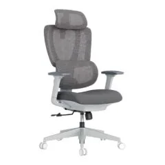 Lumivida Office Chair Ergonomic Mesh Lumbar Support Adjustable Seat/Armrest CH10-26 Grey
