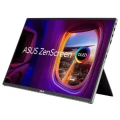 ASUS Monitor Portable ZenScreen 16" WUXGA OLED 1ms Power Pass-Through Auto-Rotate HDMI Dual USB-C Power MQ16FC