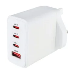 Mercury POWER Wall Charger 65W 3xUSBC 1xUSBA White 421.726UK