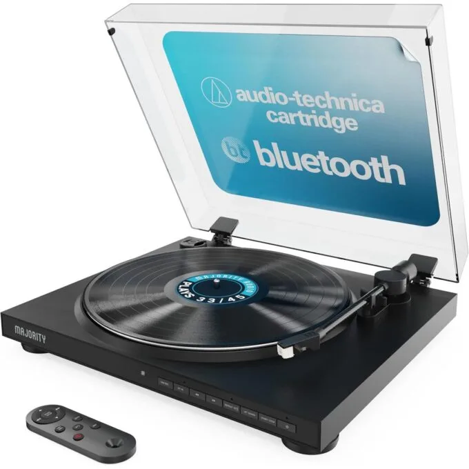 Majority Turntable AUTO Automatic Tone Arm & Start, BT & USB Recording — image 1