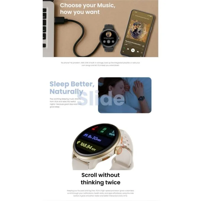 HiFuture Adventure GPS SmartWatch with AMOLED VELA Latte — image 8