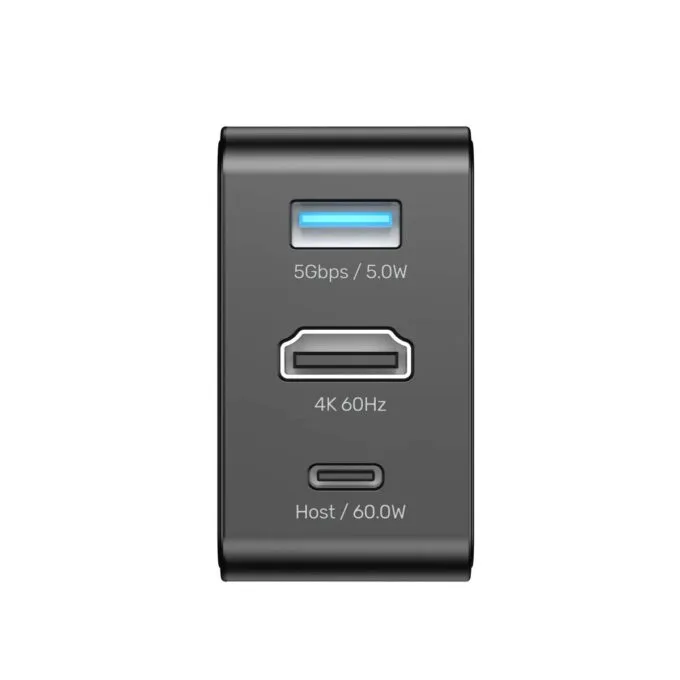Unitek Charge Wall Travel GaN 65W USBCx1 USBAx1 HDMIx1 P1242 Black — image 3
