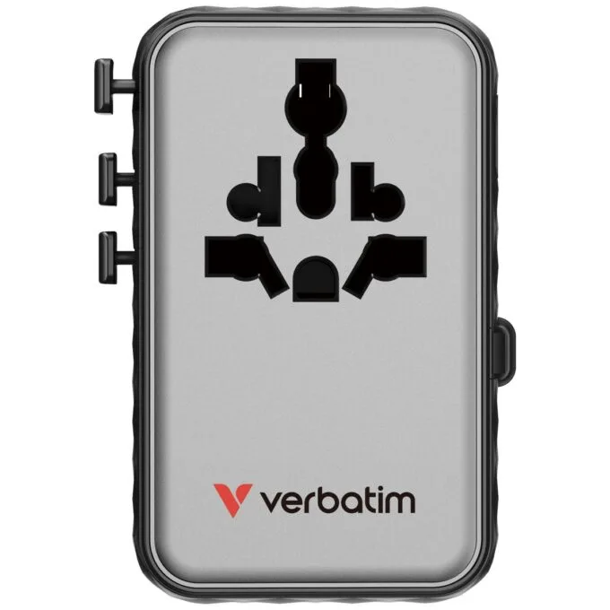 Verbatim Charger Travel Adapter 100W 2xC 2xA 1xRetractable USB-C Black — image 2