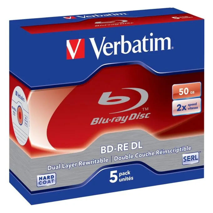 Verbatim BD-RE DL 50GB 2 x 5 Pack Jewel Case — image 2