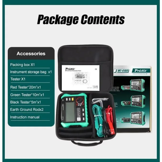 Proskit Digital Earth Resistance Tester MT-4105 — image 12
