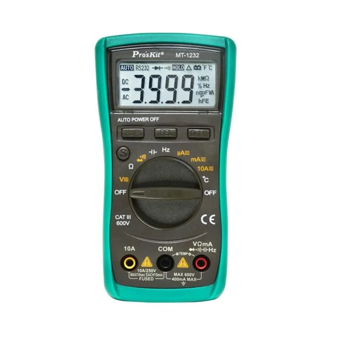 Proskit Digital Multimeter with Autorange and Capacitor Measurement MT-1232 — image 1