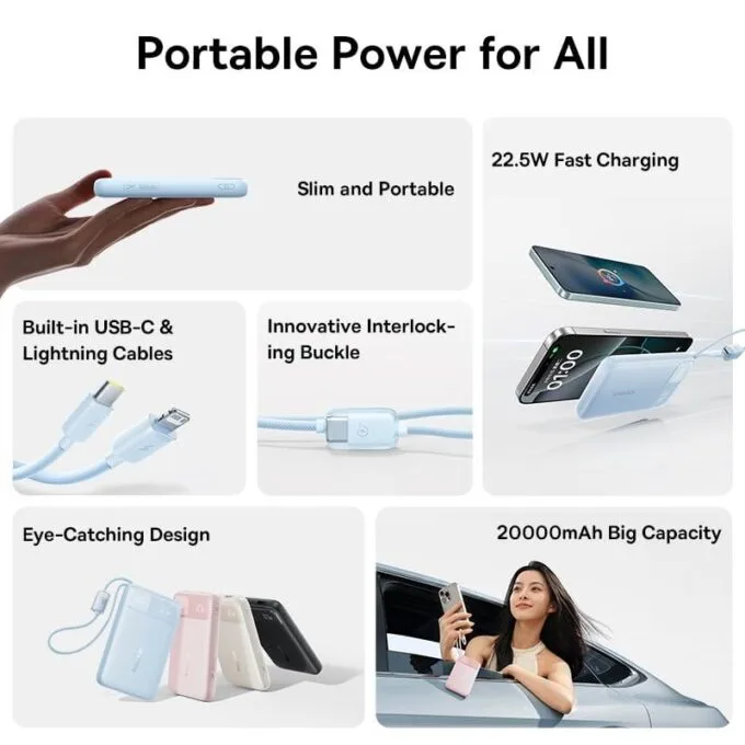 Baseus Powerbank 22.5W 20000mAh + Display EnerFill FC11  Black — image 2