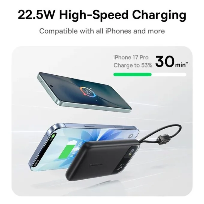 Baseus Powerbank 22.5W 10000mAh + Display  EnerFill FC11  Black — image 2