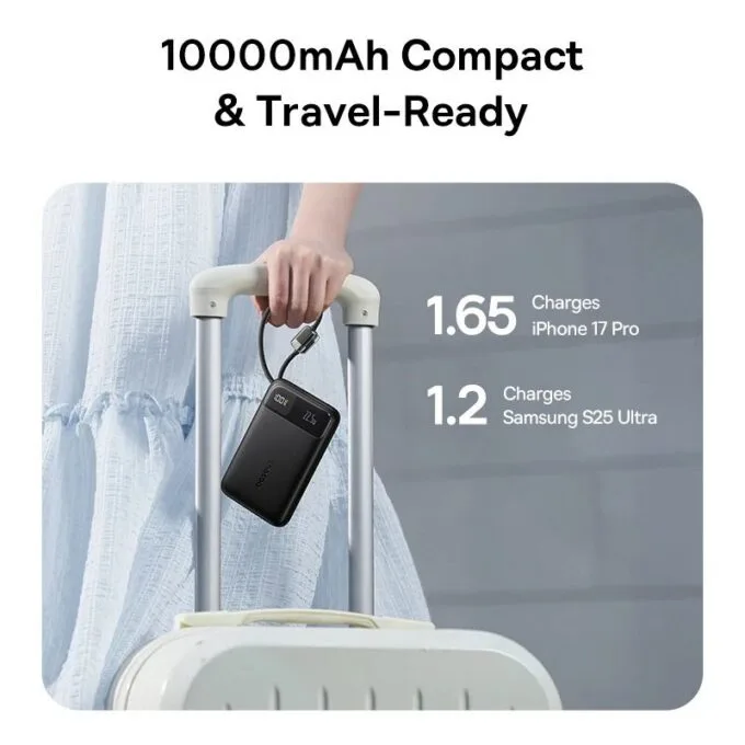 Baseus Powerbank 22.5W 10000mAh + Display  EnerFill FC11  Black — image 3