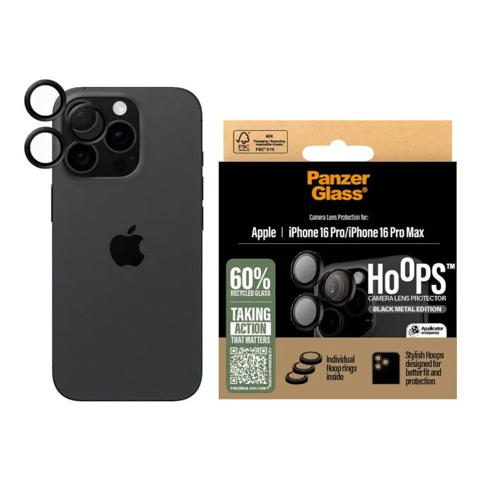 PanzerGlass ® Hoops® Camera Lens Protector Black iPhone 16 Pro | 16 Pro Max — image 2
