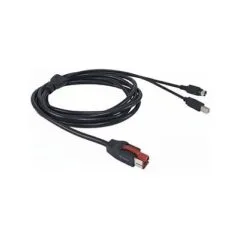 Equip Cable PoweredUSB 24V->B/Mini-DIN 3Bu/St 3.00m black