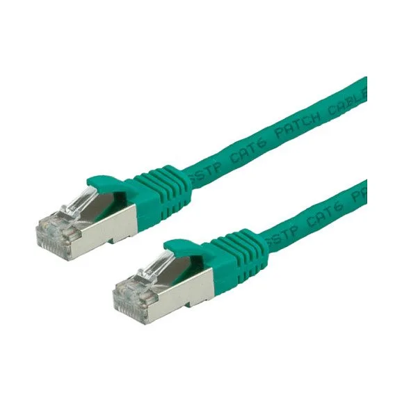VALUE S/FTP Patch Cord Cat.6, halogen-free, green, 1.5m networking cable — image 1
