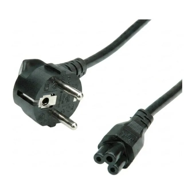 VALUE power cable, 3pol. Notebook socket, black, 0,8 m — image 1