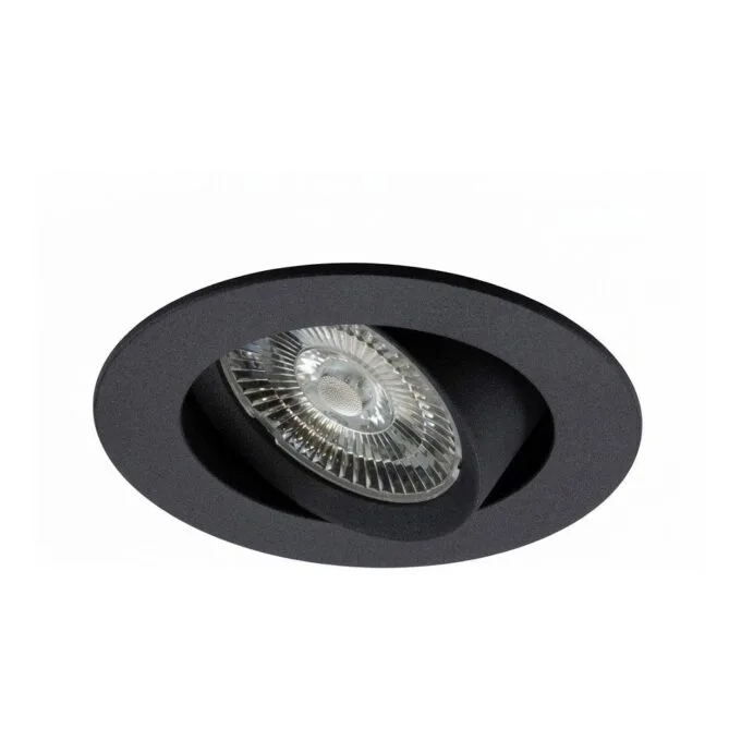 Synergy 21 LED ceiling installation spot Helios black, round + pivotable, warm white — image 1