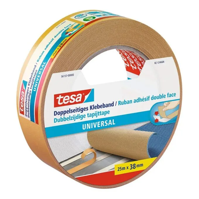 tesa double-sided adhesive tape 38 mm x 25 m white — image 1