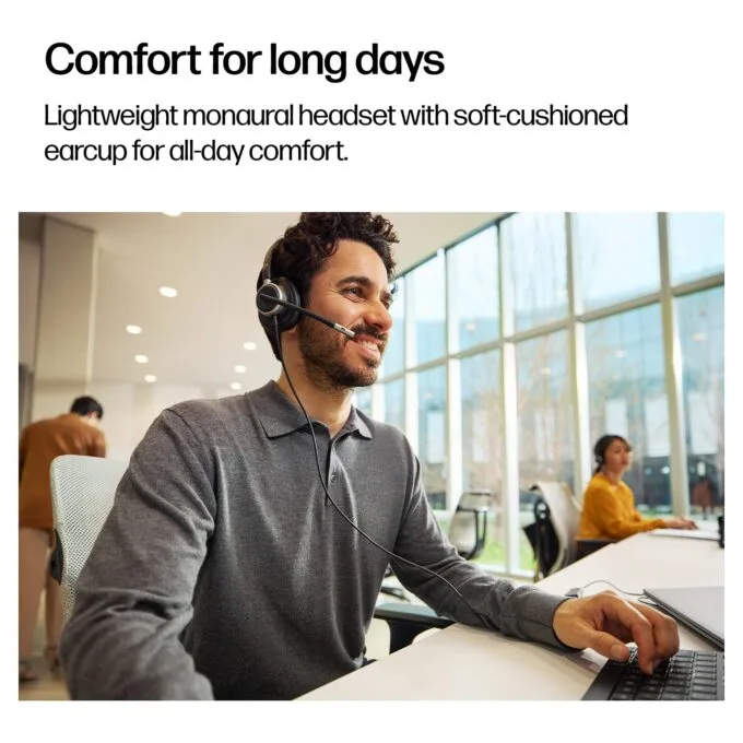 HP Poly Mission 615 Monaural USB Wired Headset — image 8