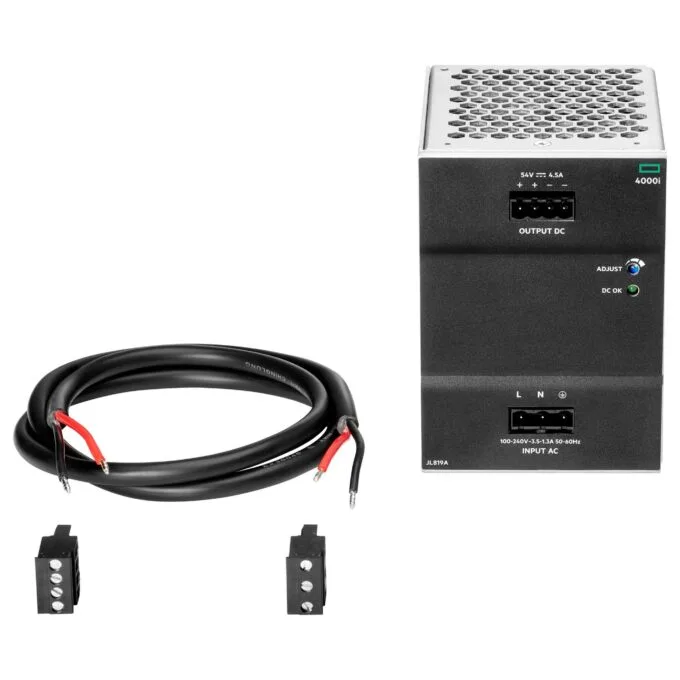 HPE Aruba Networking 4000i POE 54VDC 240W 100-240VAC DIN Power Supply network switch component — image 1