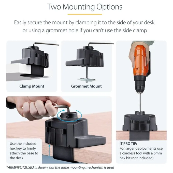 StarTech.com ARMSLIM2USB3 monitor mount / stand — image 12