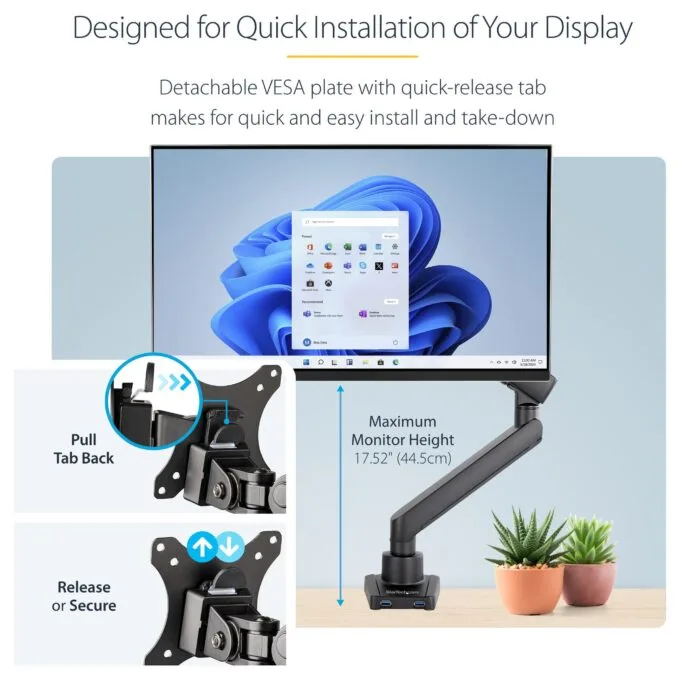 StarTech.com ARMSLIM2USB3 monitor mount / stand — image 13
