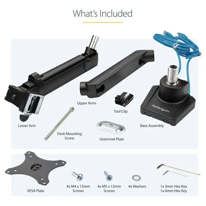 StarTech.com ARMSLIM2USB3 monitor mount / stand — image 16