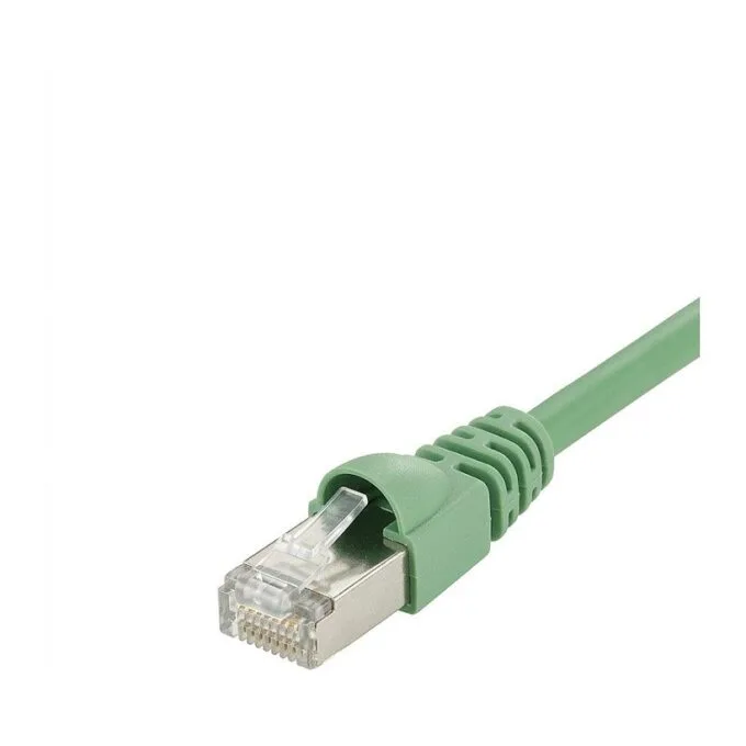 Telegärtner patch cable S/FTP, Cat.6A, LSOH, grn, 0,5 m — image 1