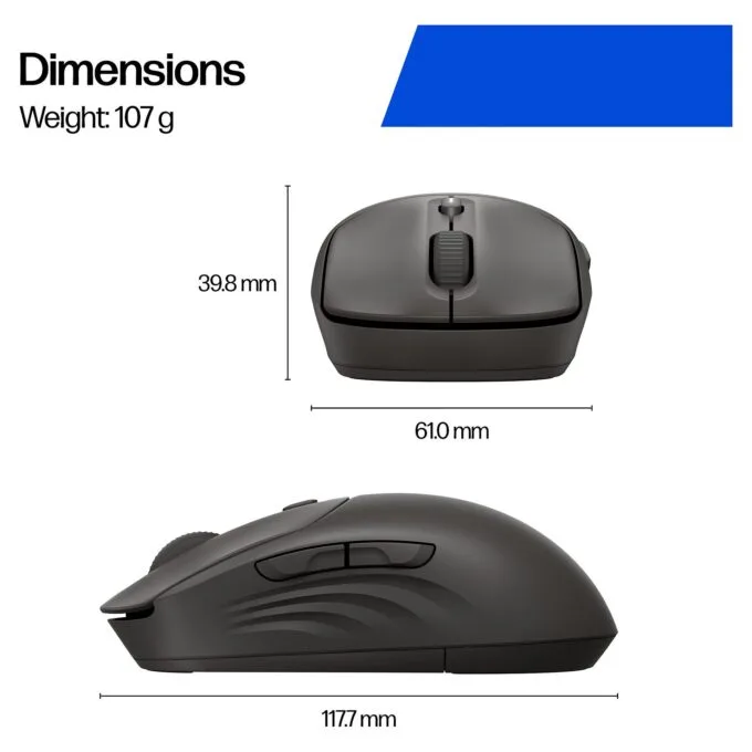 HP 405 Quiet Wireless Mouse EMEA-INT, black — image 5