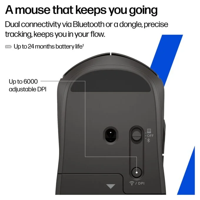 HP 405 Quiet Wireless Mouse EMEA-INT, black — image 9