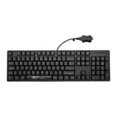 GETT GCQ CleanType Easy Basic Keyboard with Plastic Housing IP 68 NUM-Block 105 USB Color: Black Layout: US